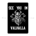 Odin Metallschild „See You In Valhalla“ – Wikinger Wanddeko