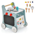 6-in-1 Holz Lauflernwagen mit Spielküche – Lernuhr, Formen & Schieber (ab 12 Monate)