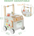 Robud Holz-Lauflernwagen mit verstellbarer Höhe & Geschwindigkeit – Montessori Lauflernhilfe für Babys & Kleinkinder