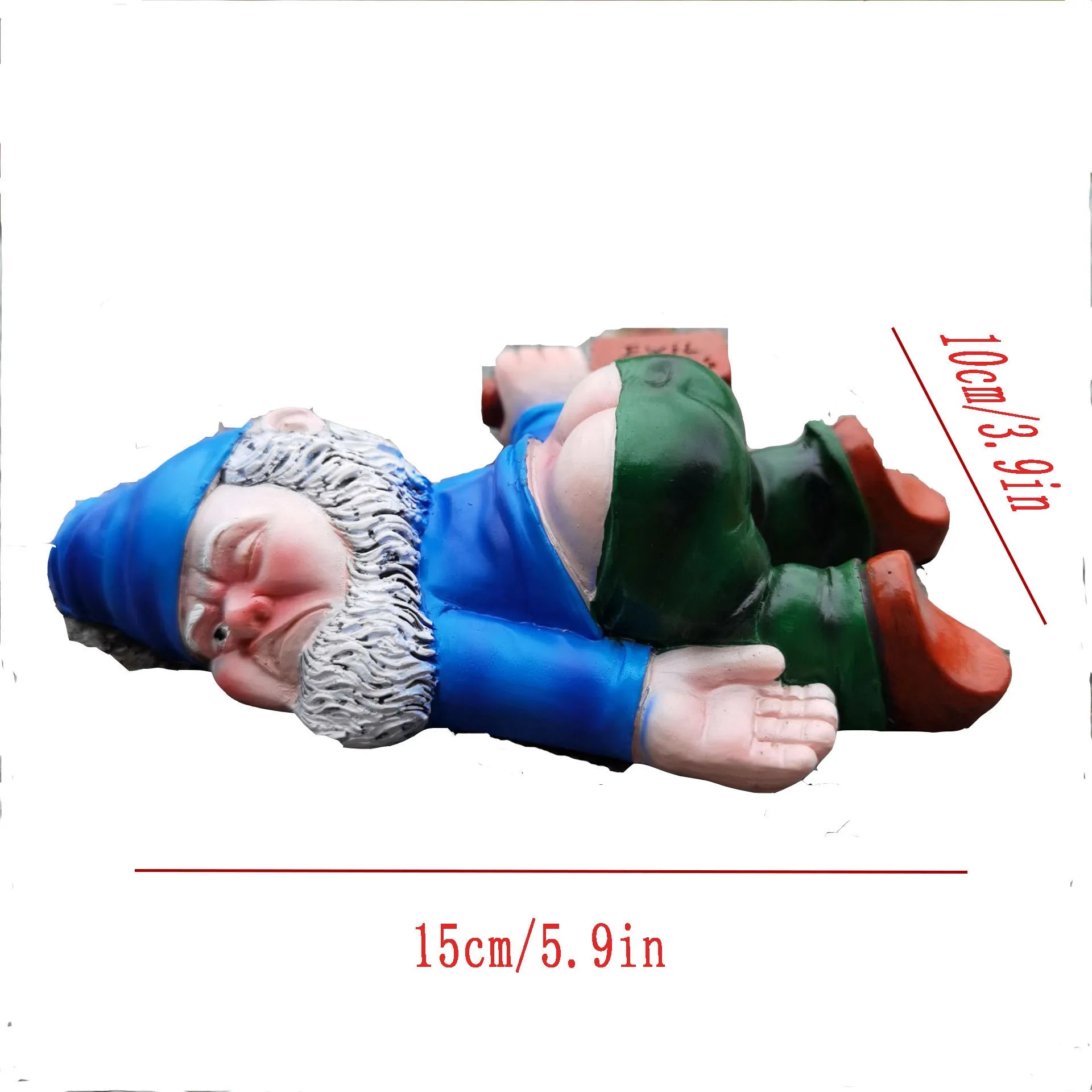 Betrunkener Zwerg aus Resin – Witzige Gartenfigur & Miniatur-Deko für Haus, Büro & Garten