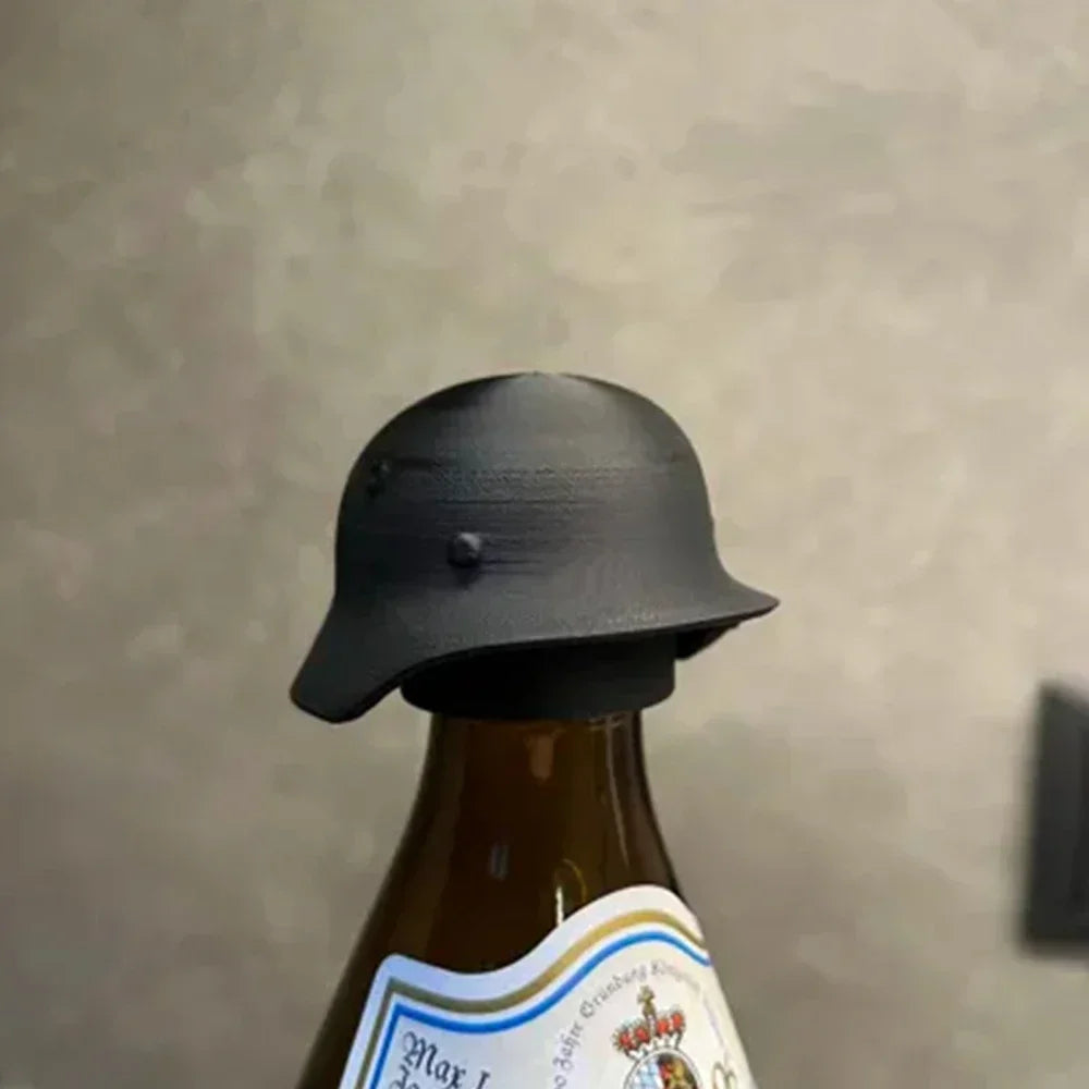 Helm Flaschenverschluss aus 3D-Druck – Witziger Militärhelm-Flaschendeckel für Bier, Wein & Whiskey
