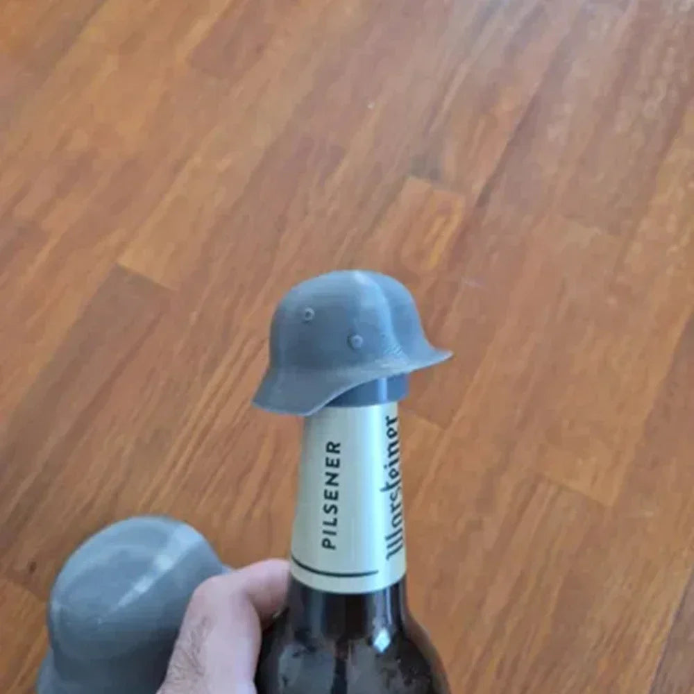 Helm Flaschenverschluss aus 3D-Druck – Witziger Militärhelm-Flaschendeckel für Bier, Wein & Whiskey