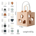 5-in-1 Holz-Aktivitätswürfel Waldthema – Montessori Lernspielzeug (ab 1 Jahr)