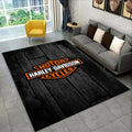 Motorcycle Flannel Rug - Non-Slip Racing Design Carpet