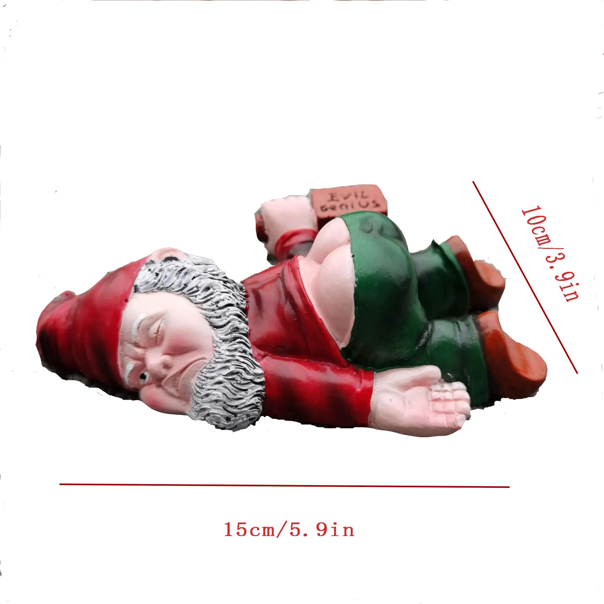 Betrunkener Zwerg aus Resin – Witzige Gartenfigur & Miniatur-Deko für Haus, Büro & Garten