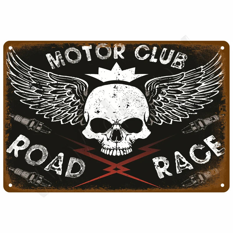 Vintage Raumdekoration Metall-Schild Retro Motorrad