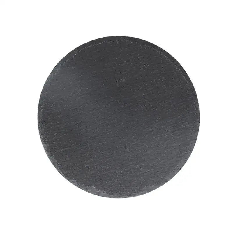 Round Slate Serving Platter – for Steak, Sushi, Pastries & Snacks (Sizes XS–XL)