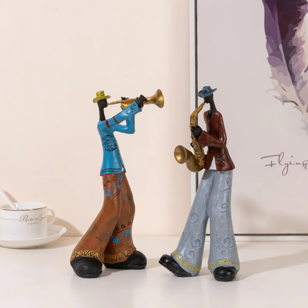 Musikband-Figuren aus Resin – Nordische Deko-Skulptur