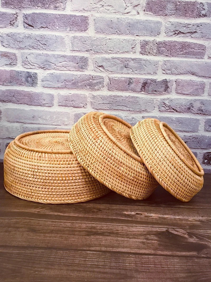 Handgeflochtener Rattan-Korb – Aufbewahrungskorb aus Weide