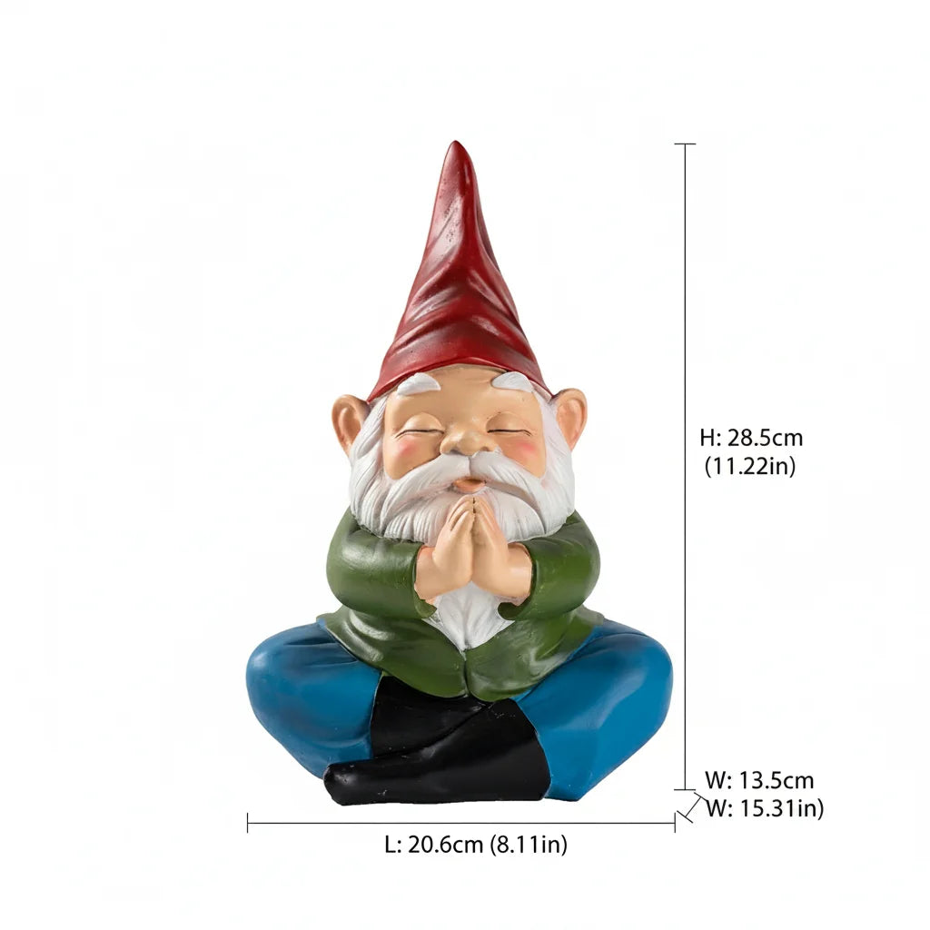 Meditierender Gartenzwerg – Zen-Figur aus Resin