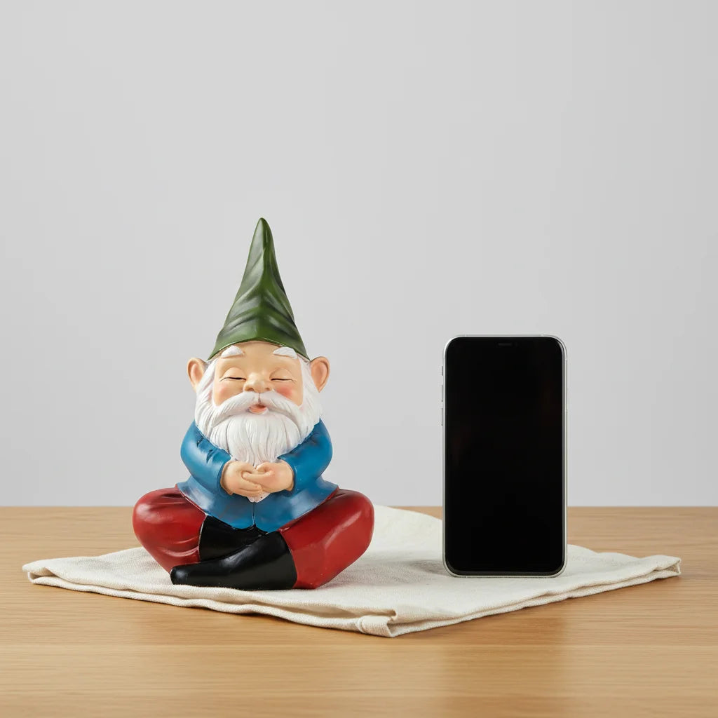 Meditierender Gartenzwerg – Zen-Figur aus Resin