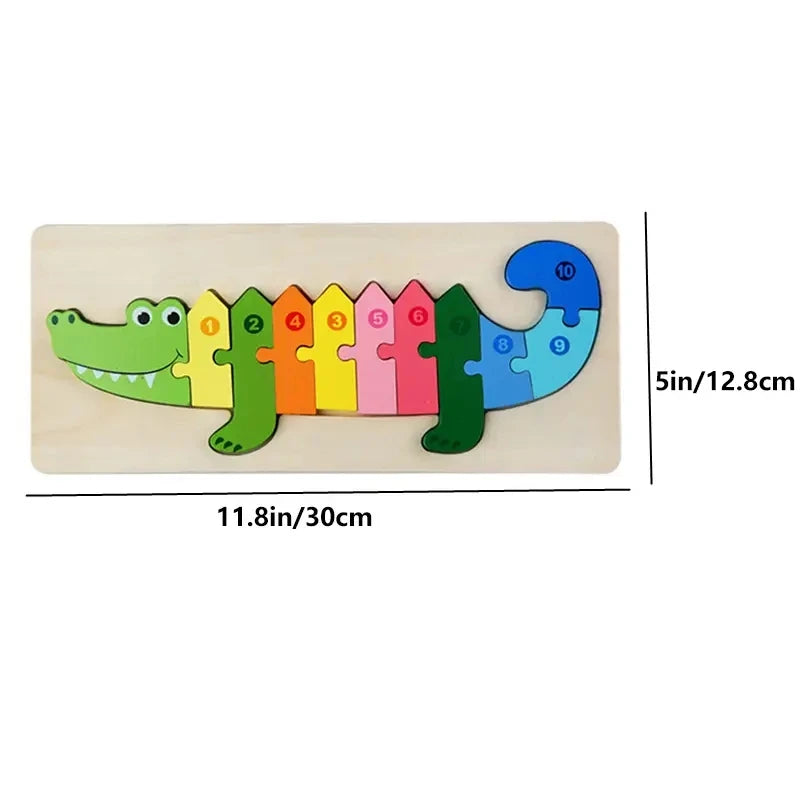 Holzpuzzle für Kinder – Tiere, Dinosaurier, Fahrzeuge & Figuren (12 Motive, ab 1 Jahr)