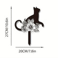 Tiki-inspirierte Katzen-Familie Gartenstecker – Dekorative Katzen-Silhouetten