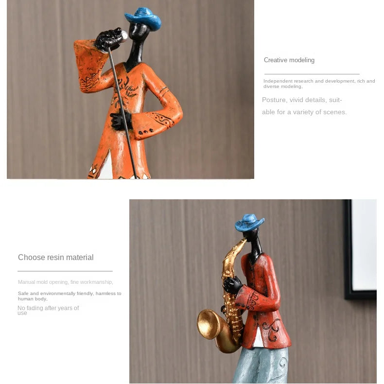Musikband-Figuren aus Resin – Nordische Deko-Skulptur