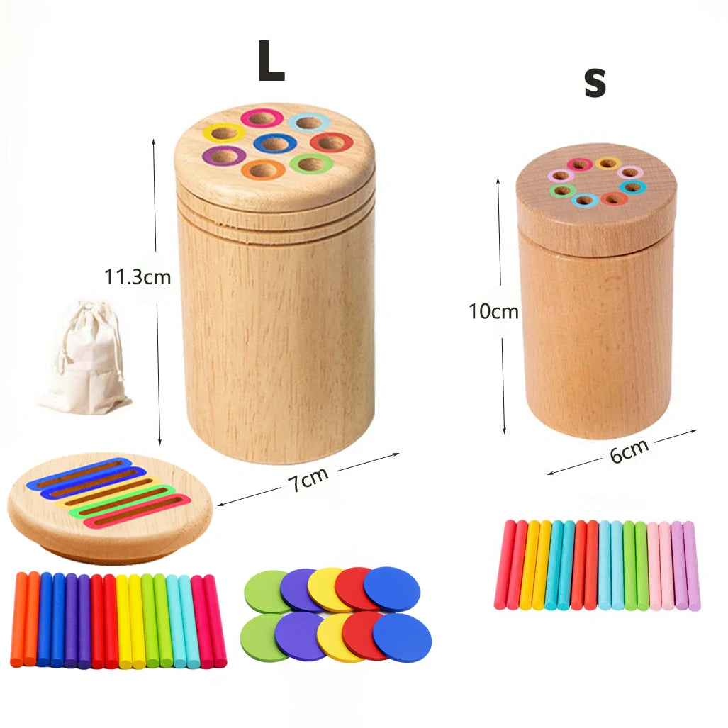 Montessori Holz Sortier- & Steckspielzeug – Farben, Formen & Feinmotorik (ab 3 Jahre)