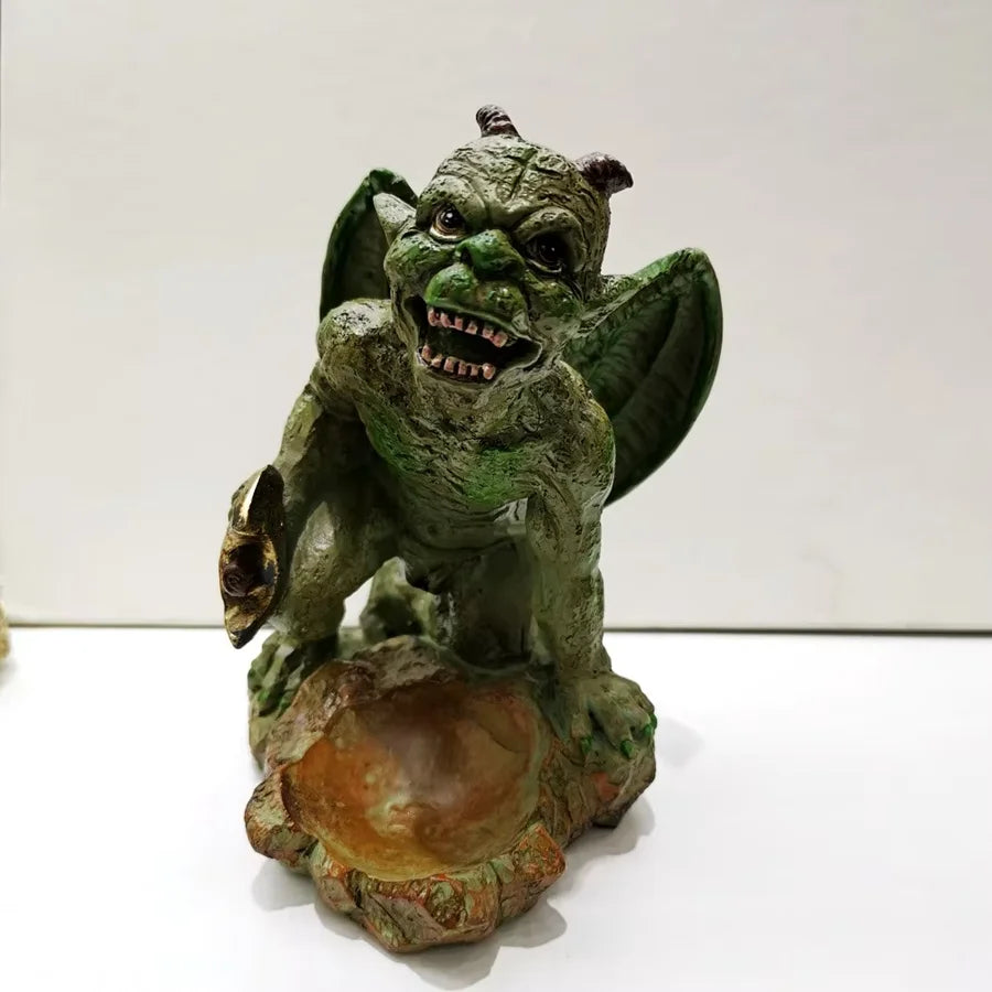 Gargoyle Kugelhalter aus Resin – Kristallkugel-Ständer Monster