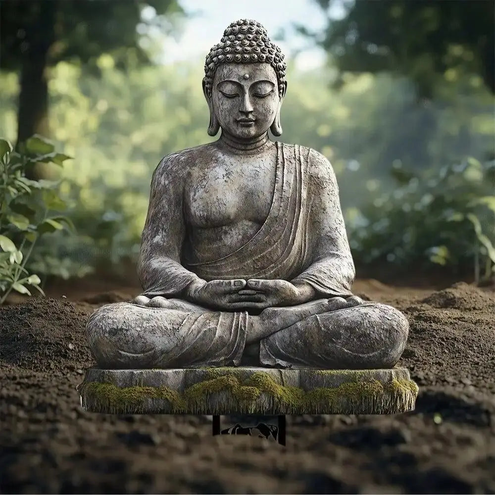 Buddha-Gartenstecker – Deko für Blumentopf, Bonsai & Garten