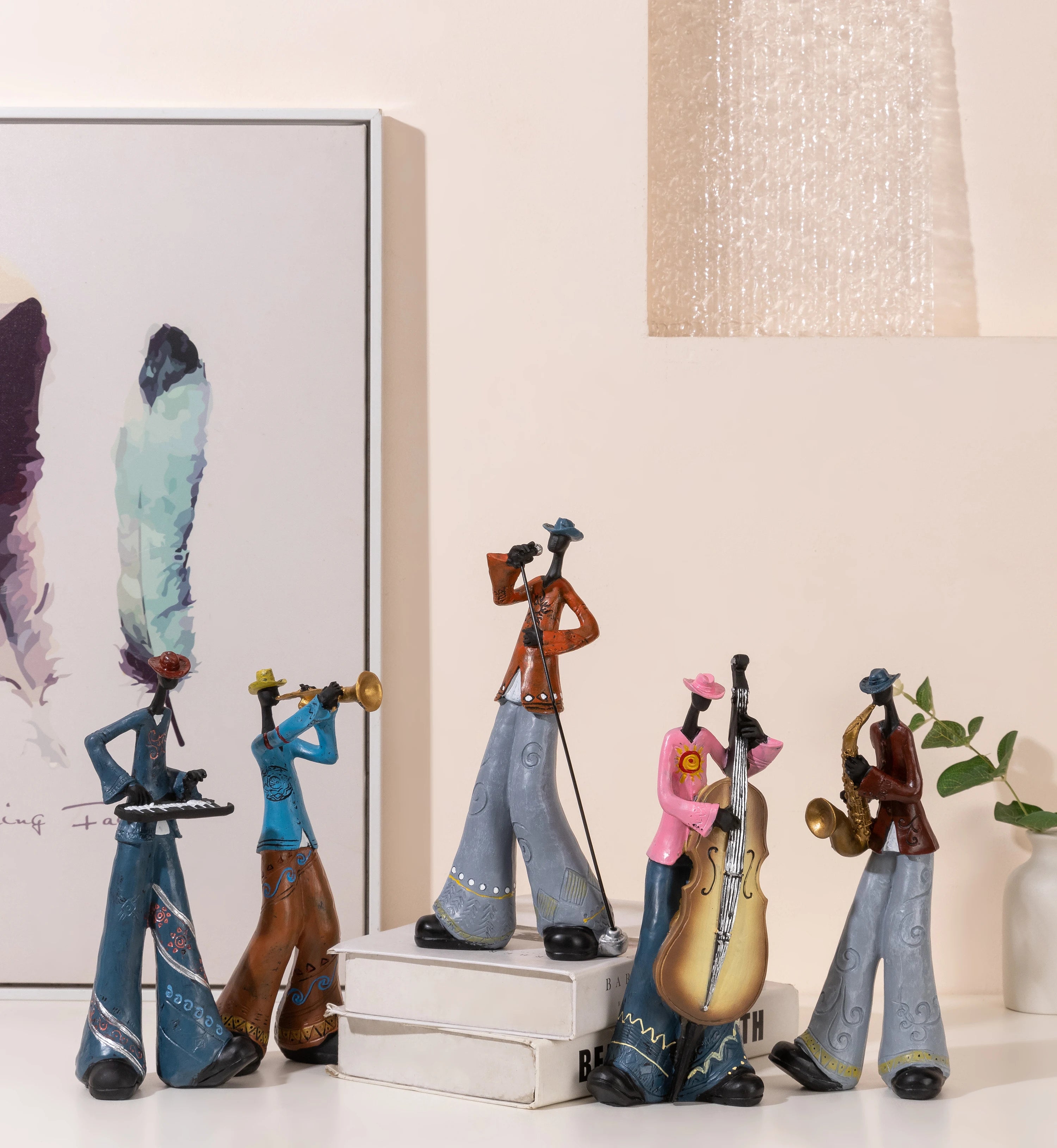 Musikband-Figuren aus Resin – Nordische Deko-Skulptur