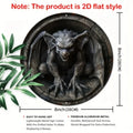 2D Gargoyle Aluminium-Schild – Gotische Metall-Wanddeko