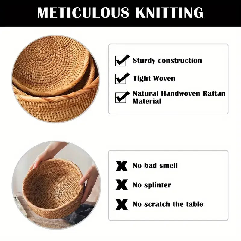 Handgeflochtener Rattan-Korb – Aufbewahrungskorb aus Weide