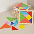 10er-Set Bunte Holz-Tangram-Puzzles – Pädagogisches Lernspielzeug als Mitgebsel für Kindergarten & Kindergeburtstag