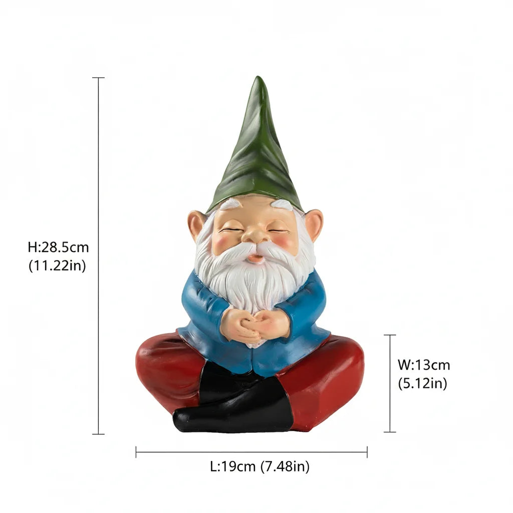 Meditierender Gartenzwerg – Zen-Figur aus Resin